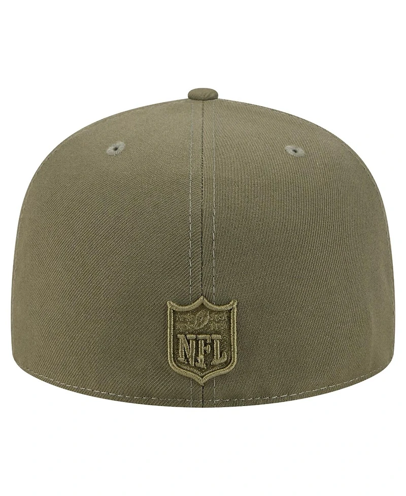 New Era Men's Olive Kansas City Chiefs Color Pack A-Frame 59FIFTY Fitted Hat