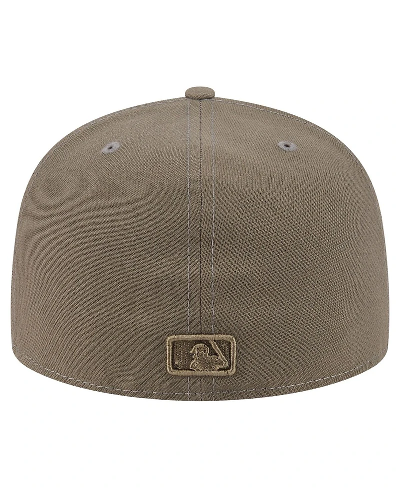 New Era Men's Olive Athletics Color Pack A-Frame 59FIFTY Fitted Hat
