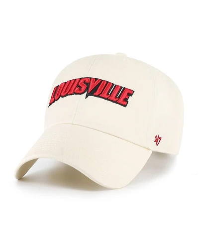 '47 Brand Men's Sand Louisville Cardinals Clean Up Adjustable Hat