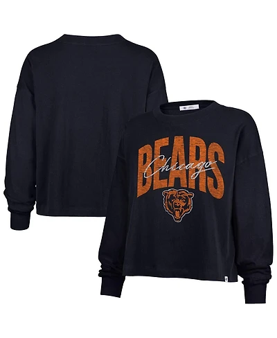 '47 Brand Women's Navy Chicago Bears Muse Sydney Long Sleeve T-Shirt