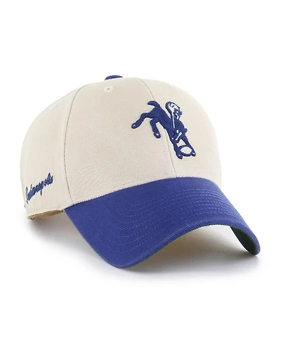 '47 Brand Men's Cream/Royal Indianapolis Colts Fairfield Mvp Throwback Adjustable Hat