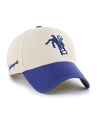 '47 Brand Men's Cream/Royal Indianapolis Colts Fairfield Mvp Throwback Adjustable Hat
