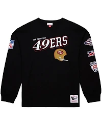 Mitchell & Ness Men's Black San Francisco 49ers Training Camp Vintage Logos Long Sleeve T-Shirt