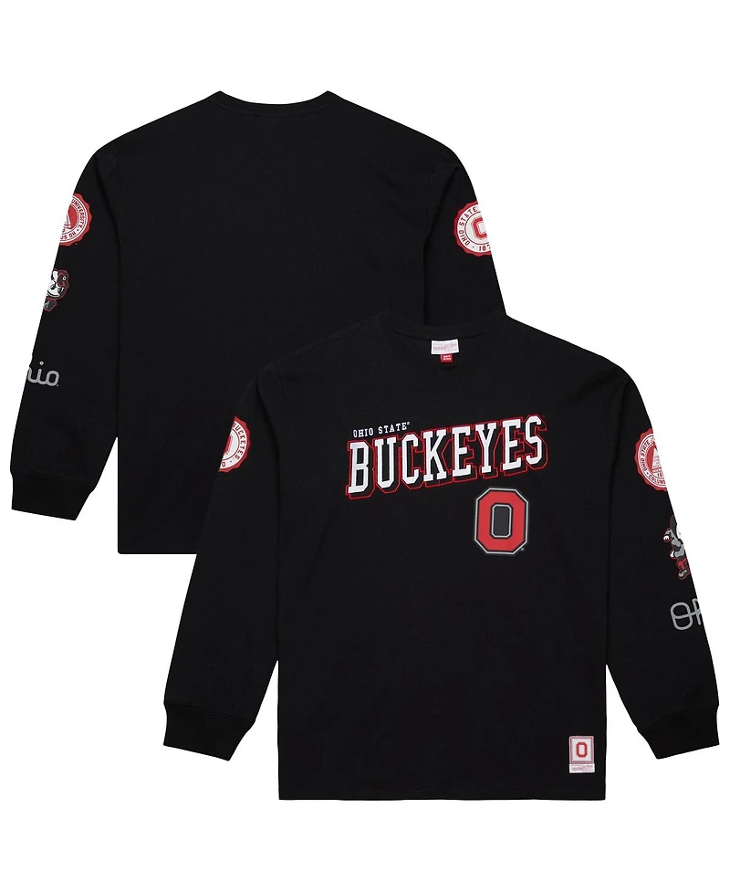 Mitchell & Ness Men's Black Ohio State Buckeyes Training Camp Long Sleeve T-Shirt