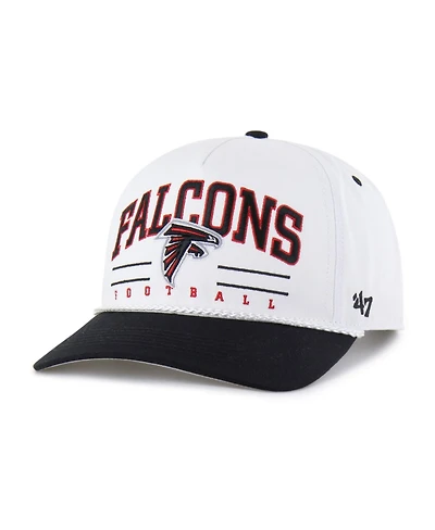 '47 Brand Men's White/Black Atlanta Falcons Roscoe Two-Toned Hitch Adjustable Hat