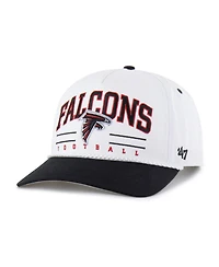'47 Brand Men's White/Black Atlanta Falcons Roscoe Two-Toned Hitch Adjustable Hat