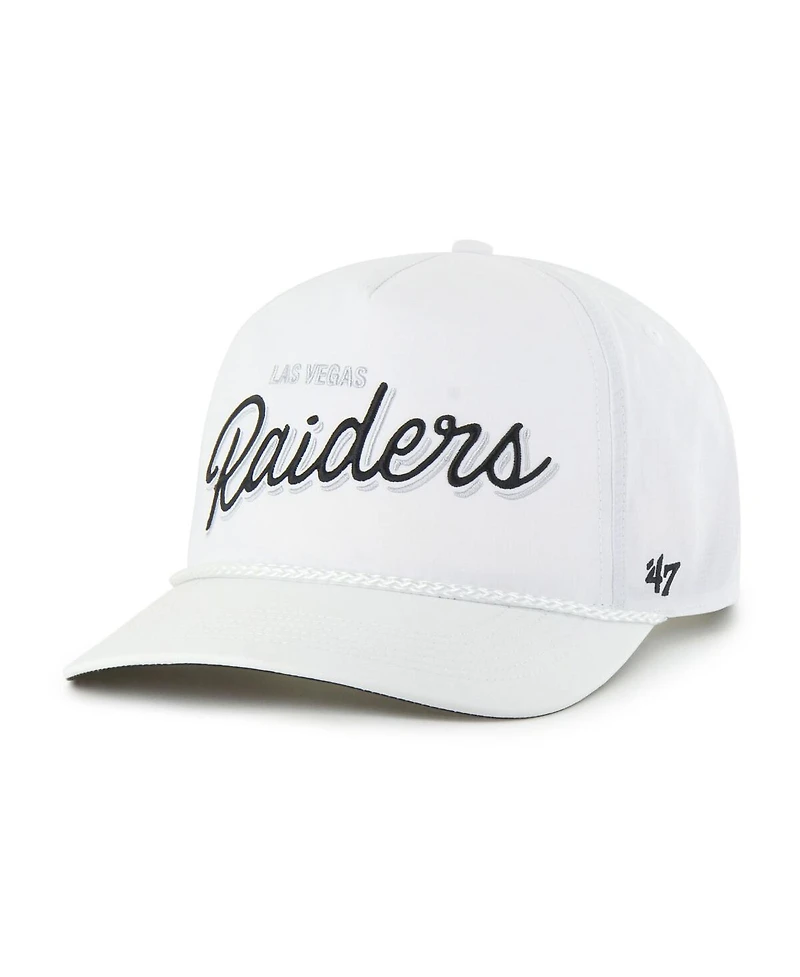 47 Brand Men's White Las Vegas Raiders Brrr Fairway Hitch Adjustable Hat