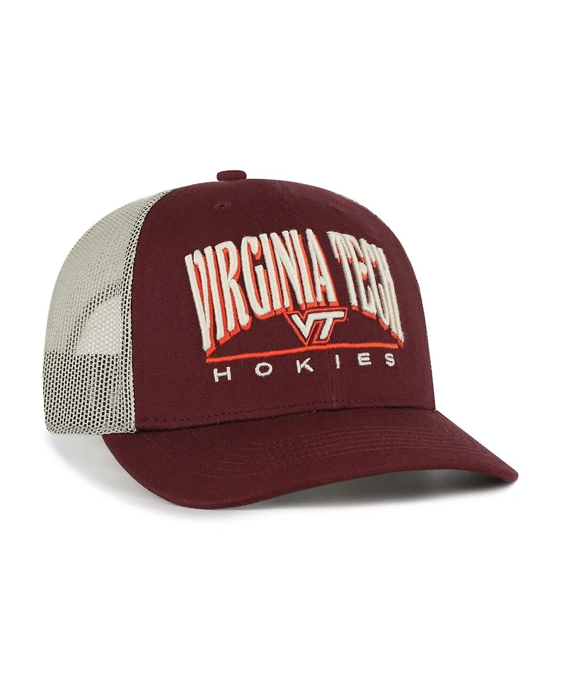 '47 Brand Men's Maroon Virginia Tech Hokies Arid Adjustable Trucker Hat