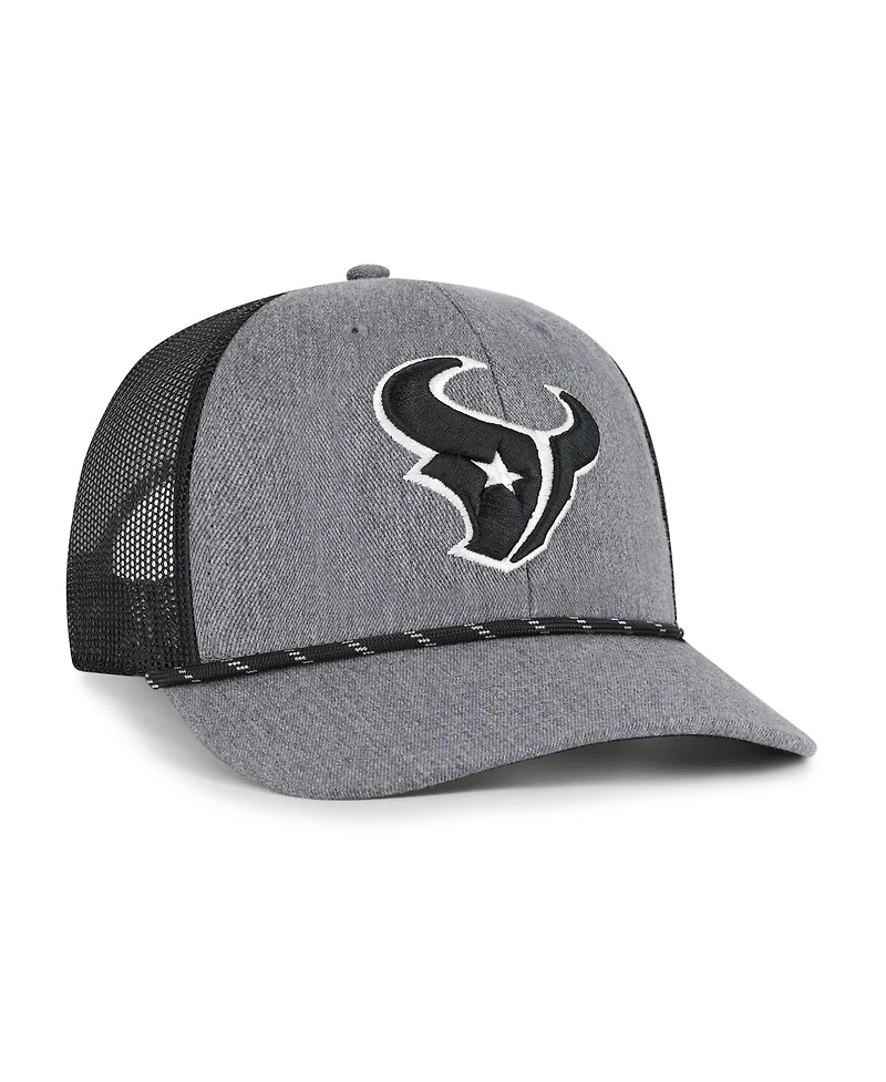 '47 Brand Men's Heather Charcoal Houston Texans Carbon Rope Trucker Adjustable Hat