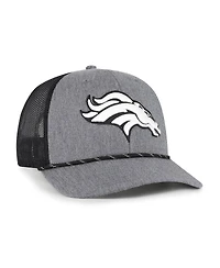 '47 Brand Men's Heather Charcoal Denver Broncos Carbon Rope Trucker Adjustable Hat
