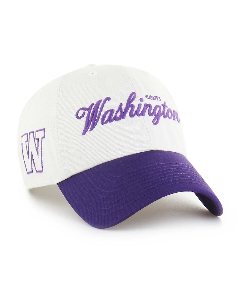 '47 Brand Men's White Washington Huskies Contemporary Basics Foundation Clean Up Adjustable Hat