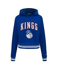 Pro Standard Women's Blue Sacramento Kings 2024/25 City Edition Cropped Pullover Hoodie