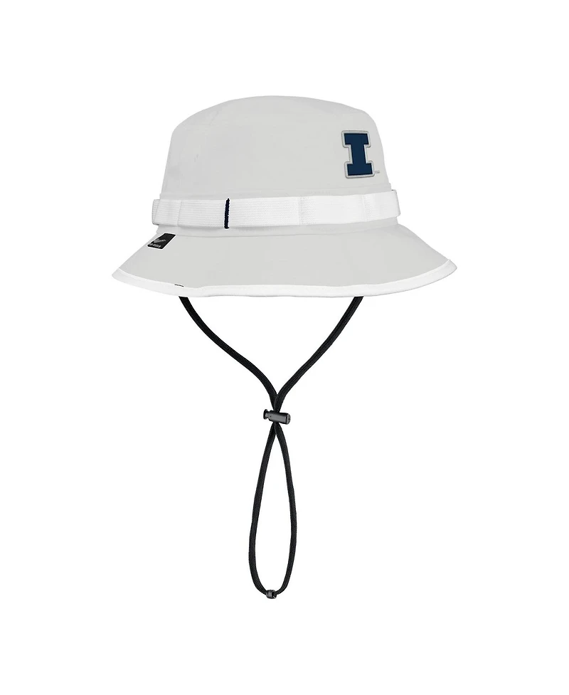 Nike Men's Gray Illinois Fighting Illini 2025 On-Field Boonie Performance Bucket Hat