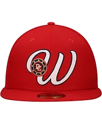 New Era Men's Red Washington Nationals Duo Logo 2.0 59FIFTY Fitted Hat