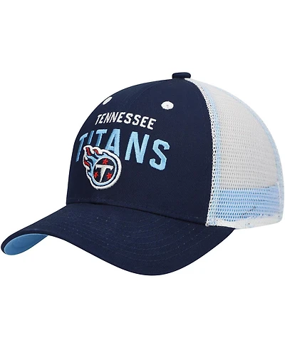 Outerstuff Big Boys and Girls Navy Tennessee Titans Core Lockup Trucker Adjustable Hat