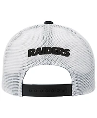 Outerstuff Big Boys and Girls Black Las Vegas Raiders Core Lockup Trucker Adjustable Hat