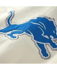 Profile Men's Oatmeal Detroit Lions Big Tall Chest Print and Logo Short Sleeve Pullover Hoodie