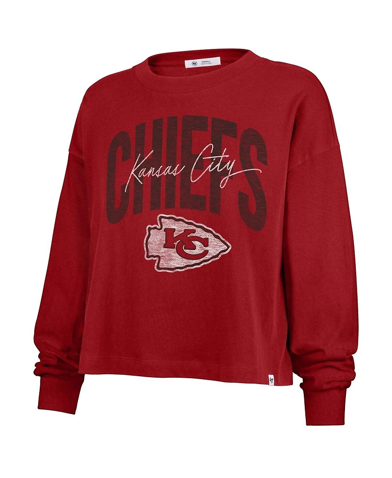 '47 Brand Women's Red Kansas City Chiefs Plus Muse Sydney Long Sleeve T-Shirt