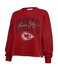 '47 Brand Women's Red Kansas City Chiefs Plus Muse Sydney Long Sleeve T-Shirt