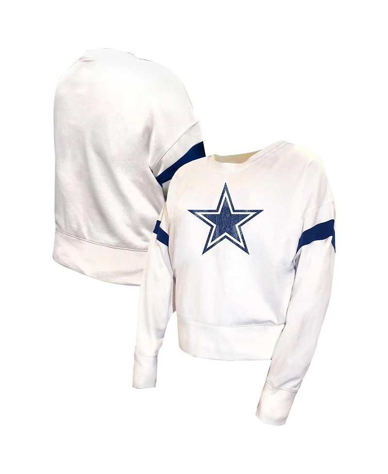 Fanatics Women's White Dallas Cowboys Plus Fleece Pullover Sweatshirt
