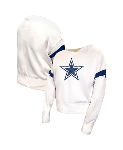 Fanatics Women's White Dallas Cowboys Plus Fleece Pullover Sweatshirt