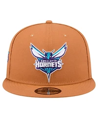 New Era Men's Tan Charlotte Hornets Color Pack 9FIFTY Snapback Hat