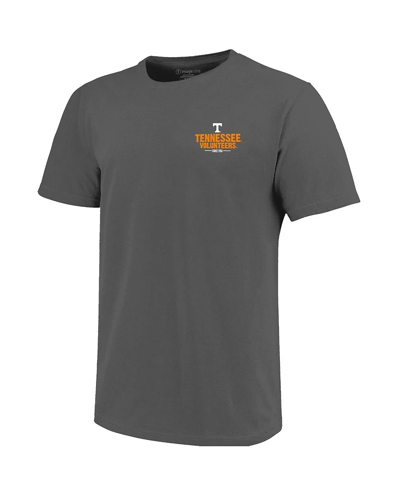 Image One Men's Charcoal Tennessee Volunteers Big Tall State Flag Landscape Hyper Local Core T-Shirt