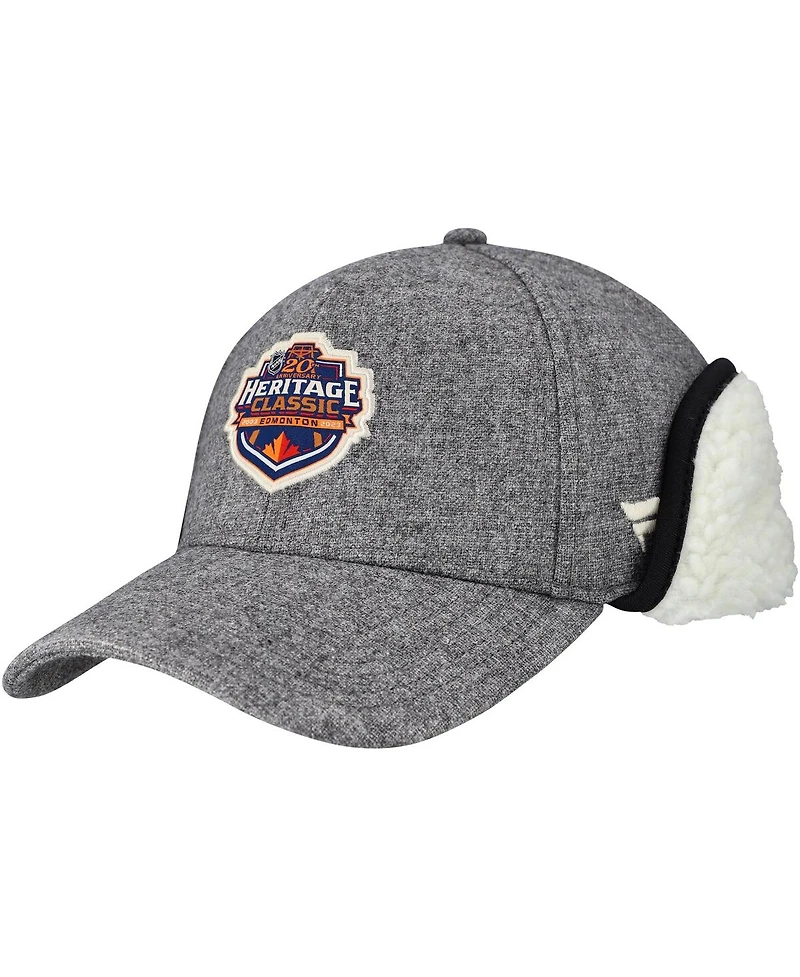 Fanatics Men's Heather Gray 2023 Nhl Heritage Classic Ear Flap Stretch Hat