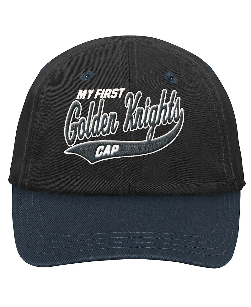 Outerstuff Baby Boys and Girls Black Vegas Golden Knights My First Tail Sweep Slouch Flex Hat