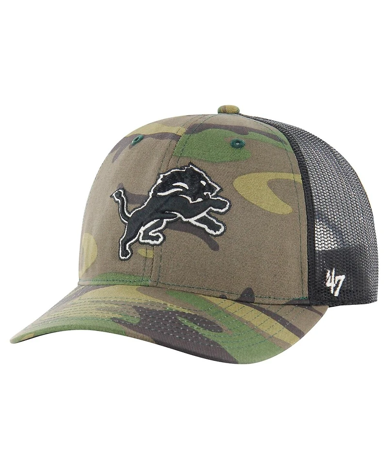 '47 Brand Men's Camo Detroit Lions Trucker Adjustable Hat