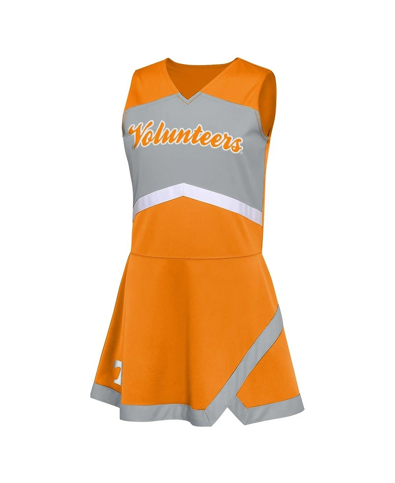Outerstuff Big Girls Tennessee Orange Volunteers Cheer Captain Jumper Dress