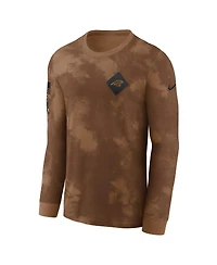 Nike Men's Brown Carolina Panthers Salute To Service Long Sleeve T-Shirt