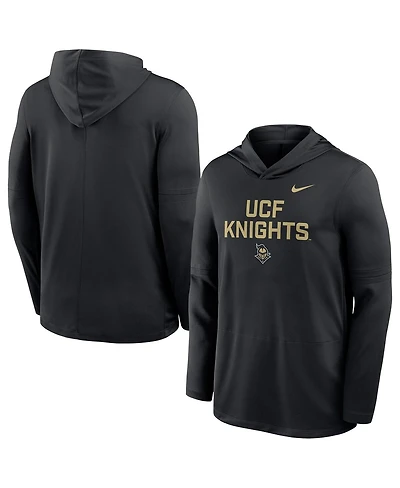 Nike Men's Black Ucf Knights Sideline Dri-fit Lightweight Sweatshirt
