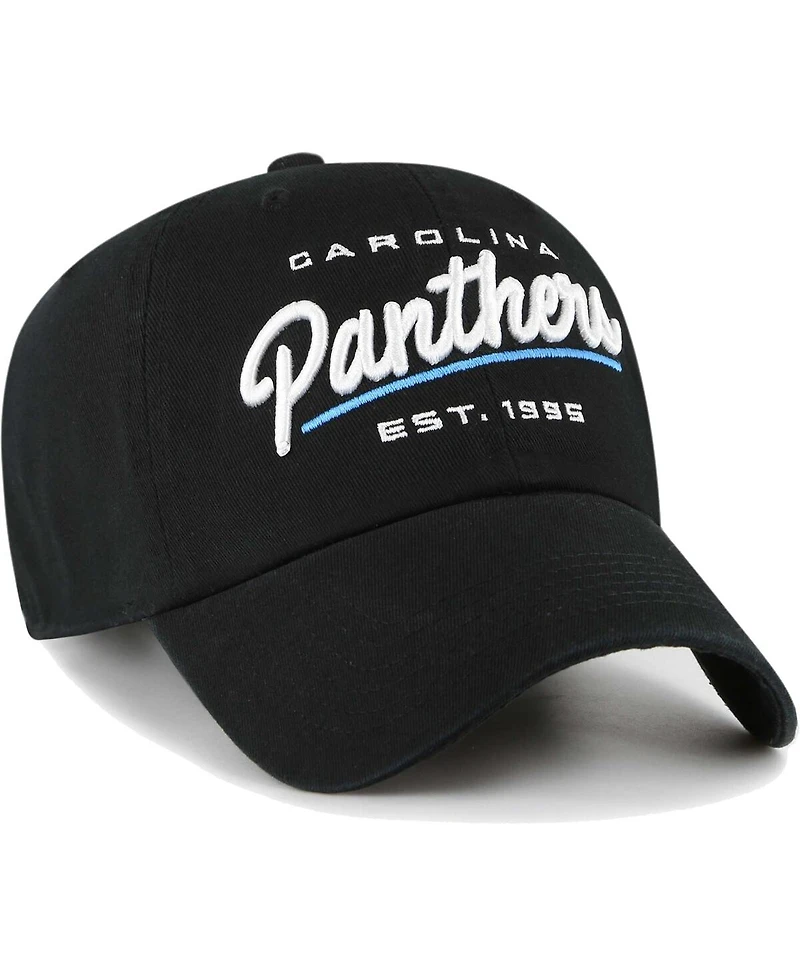 '47 Brand Women's Black Carolina Panthers Sidney Clean Up Adjustable Hat