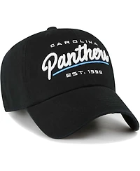 '47 Brand Women's Black Carolina Panthers Sidney Clean Up Adjustable Hat