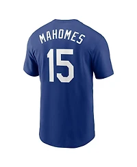 Nike Men's Patrick Mahomes Royal Kansas City Royals Name Number T-Shirt