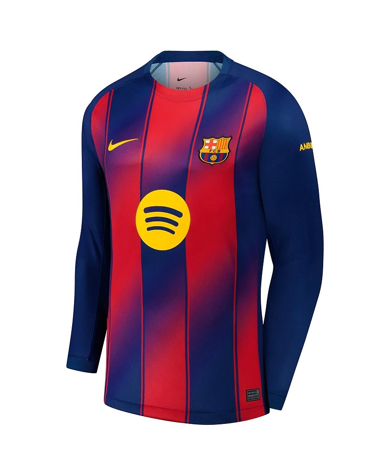 Nike Men's Lamine Yamal Blue Barcelona 2025/26 Replica Long Sleeve Player Jersey