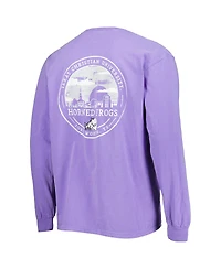 Image One Men's Purple Tcu Horned Frogs Circle Campus Scene Long Sleeve T-Shirt