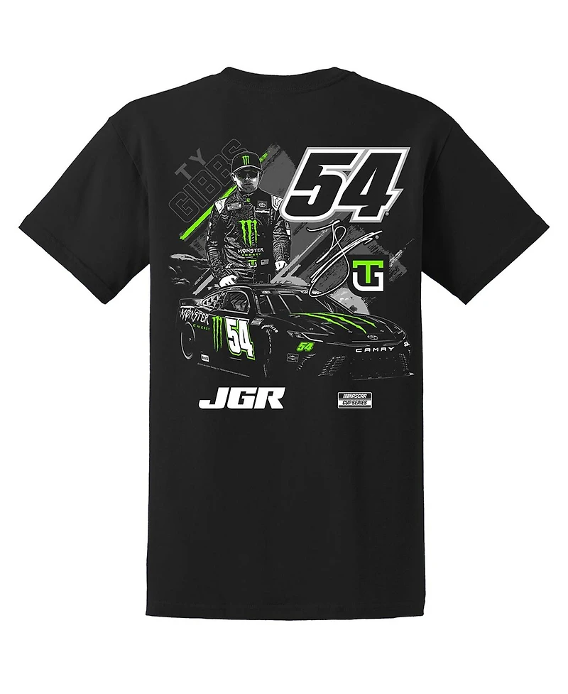 Joe Gibbs Racing Team Collection Men's Black Ty Monster Energy Car T-Shirt
