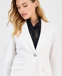 Anne Klein Women's Notched Collar One-Button Blazer, Macy's Exclusive
