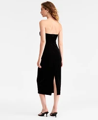 Bar Iii Women's Velvet Hardware Midi Dress, Macy's Exclusive