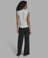 Bcbg Women's Sleeveless Button Down Blouse