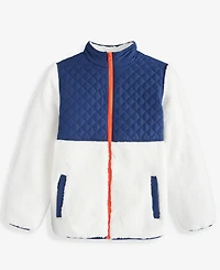 Epic Threads Boys 4-20 Colorblocked Faux-Sherpa Jacket, Macy's Exclusive