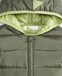 Epic Threads Boys Toddler 2T-4T Dino Puffer Hooded Jacket, Macy's Exclusive