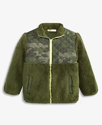 Epic Threads Boys Toddler 2T-4T Multi-Color Faux-Sherpa Long-Sleeve Jacket, Macy's Exclusive