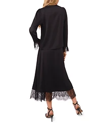 CeCe Women's Long Sleeve Button Down Blouse