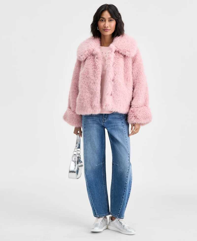 On 34th Women's Collared Faux-Fur Jacket, Macy's Exclusive