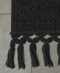 French Connection Nellore Fringe Cotton 20" x 38" Bath Rug