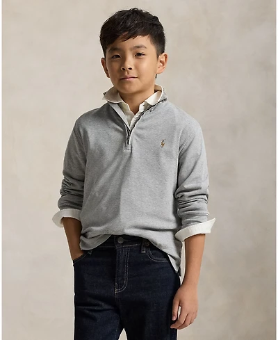 Polo Ralph Lauren Big Boys Cotton Interlock Quarter-Zip Pullover