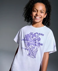 Jordan Big Girls 23 Flowers Short sleeve T-Shirt